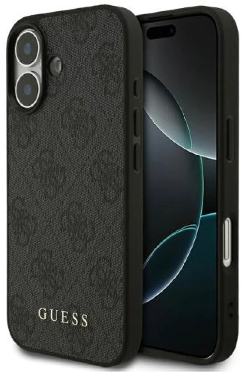 Θήκη PU Guess Apple iPhone 17 Hardcase Classic 4G Μαύρο