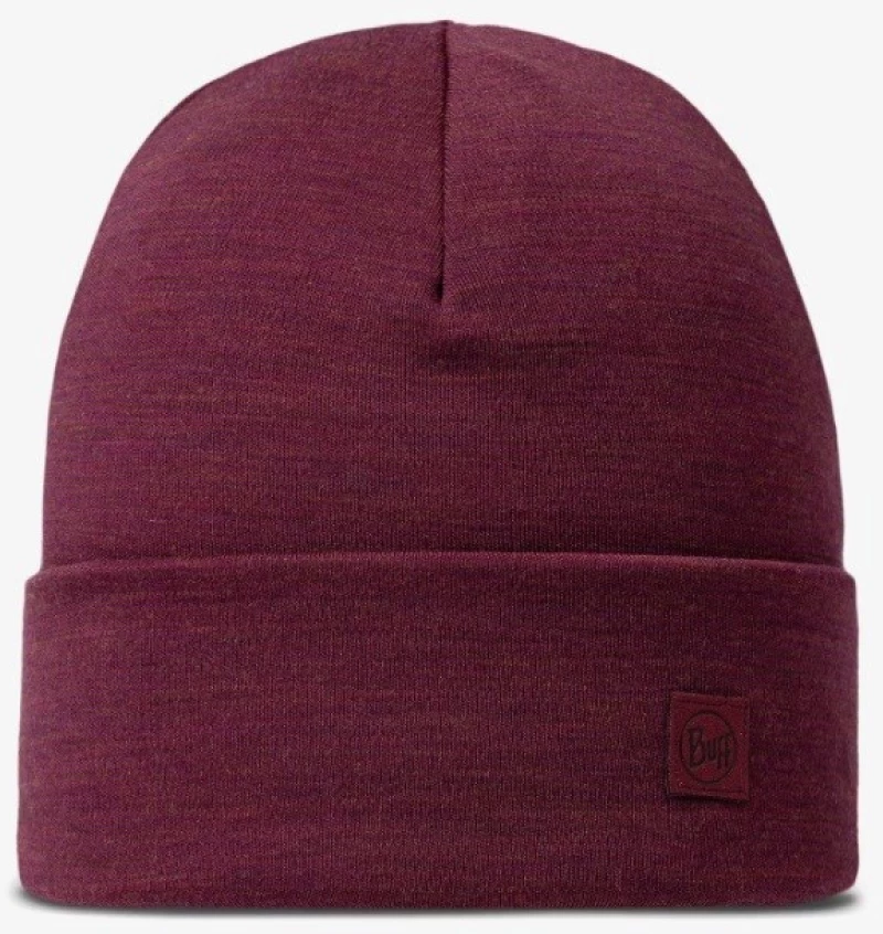 Buff Midweight Merino Wool Hat Red