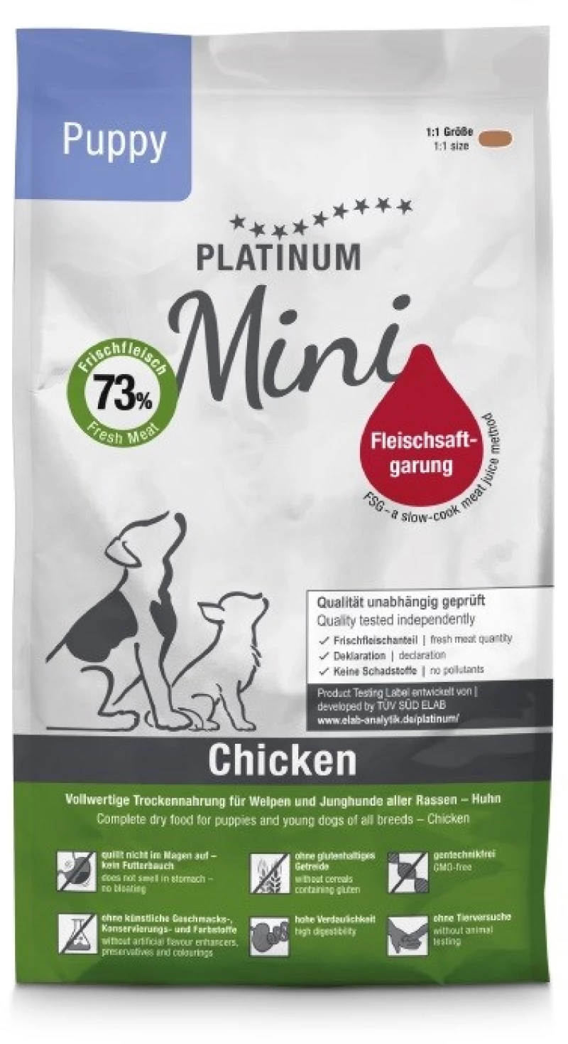 PLATINUM Puppy Chicken Mini - semi-moist dog food - 900g