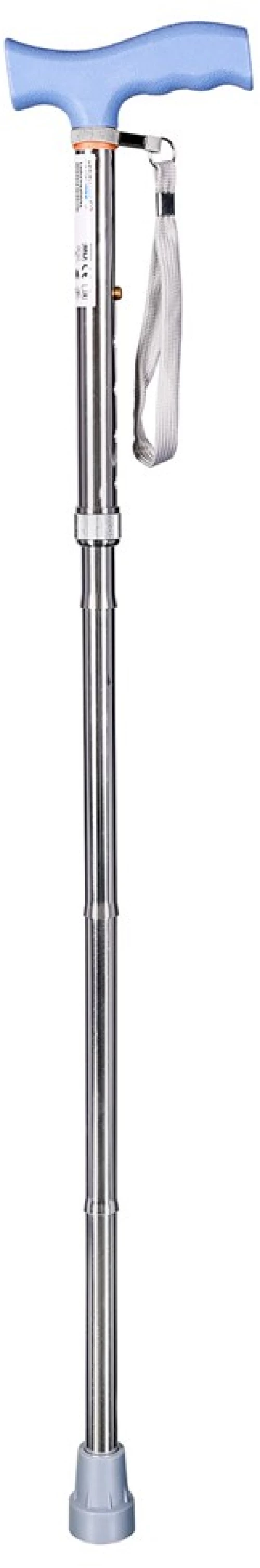 Folding walking stick ACTIONMED silver