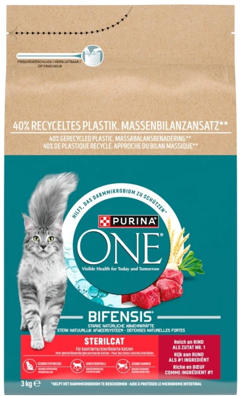 PURINA One Sterilcat Rich in beef - dry cat food - 3kg