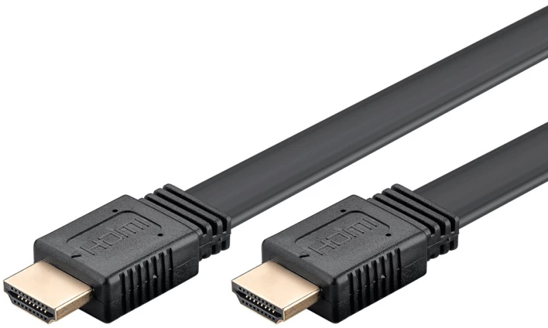 GOOBAY καλώδιο HDMI 77133 με Ethernet, flat, 8K/60Hz, 48 Gbps, 1m, μαύρο