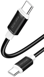 KAKUSIGA καλώδιο USB-C σε USB-C KSC-998, σιλικόνης, 100W, 480Mbps, 1m, μαύρο