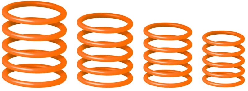 Gravity RP-5555 ORG1 - Universal πακέτο δαχτυλιδιών σε πορτοκαλί χρώμα