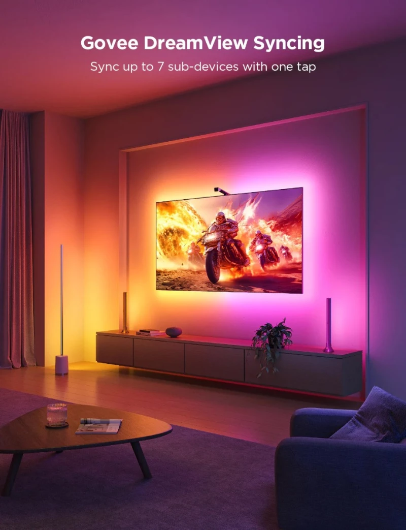 Govee TV Backlight 3 Lite H6097 (40-50 inch) - Wi-Fi TV Backlight with Fish-eye Correction