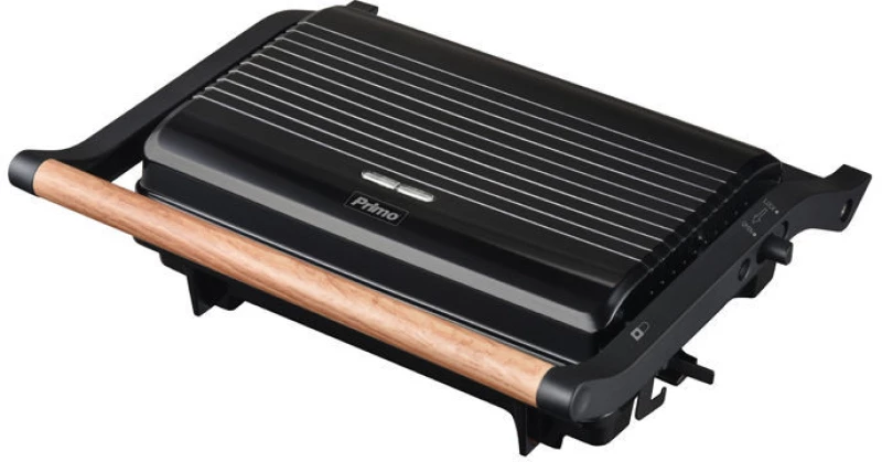 Τοστιέρα Panini PRPT-40492 Primo Αντικολλητικές πλάκες 1000W Wooden-Μαύρη