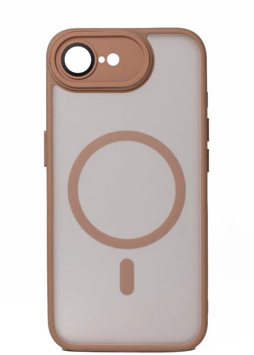 Hybrid Θήκη Σιλικόνης Με Magsafe & Metal Camera Lens Protection iPhone 16e Καφέ