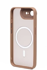 Hybrid Θήκη Σιλικόνης Με Magsafe & Metal Camera Lens Protection iPhone 16e Καφέ