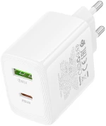 Borofone BN30 45W Φορτιστής με Θύρα USB-C και USB-A PD+QC 3.0 Λευκό