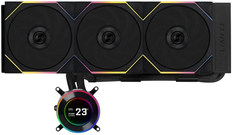 Lian Li HydroShift II LCD-C 360 RGB CL fan Black  - AIO CPU Liquid Cooler with CL ARGB Fans