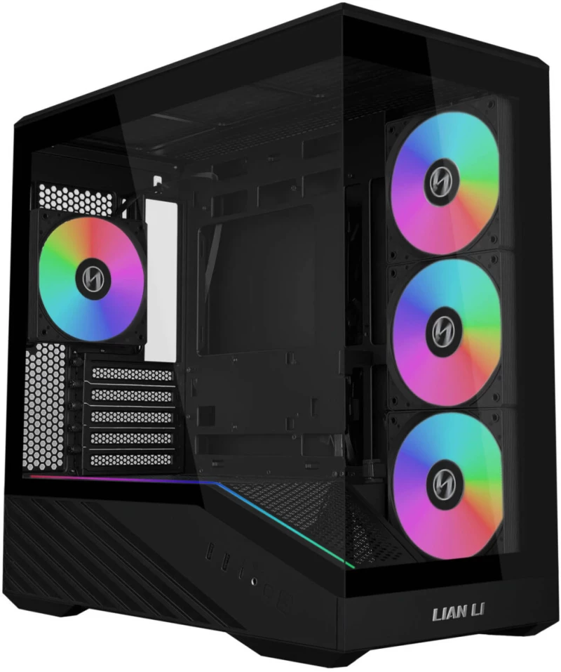 Lian Li Vector V100 Mini Black - 4 x 120mm ARGB - Mini/Micro ATX - LED RGB Strip - Tempered Glass