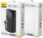 Dudao K15Pro Power Bank 20000mAh 22.5W PD USB-C / USB-A / Built-in Lightning and USB-C Cables - Black