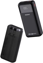 Dudao K15Pro Power Bank 20000mAh 22.5W PD USB-C / USB-A / Built-in Lightning and USB-C Cables - Black