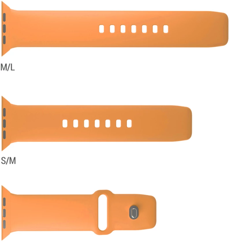 Puro Icon Silicone Strap for Apple Watch 44 / 45 / 46 / 49 mm - Orange