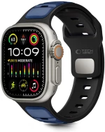 Tech-Protect IconBand Line Strap for Apple Watch 44 / 45 / 46 / 49 mm - Black and Navy Blue