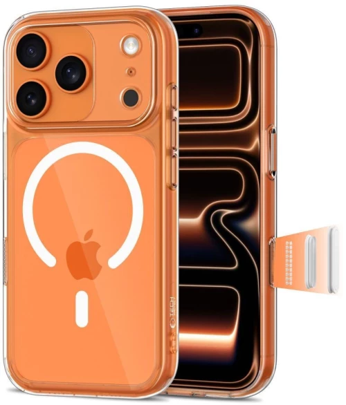 Tech-Protect Magpeak Magsafe CC Case for iPhone 17 Pro Max - Clear