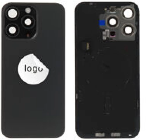 For iPhone/iPad (AP15PM0024BPG) Back Glass (Pulled A) - Black, For iPhone 15 Pro Max