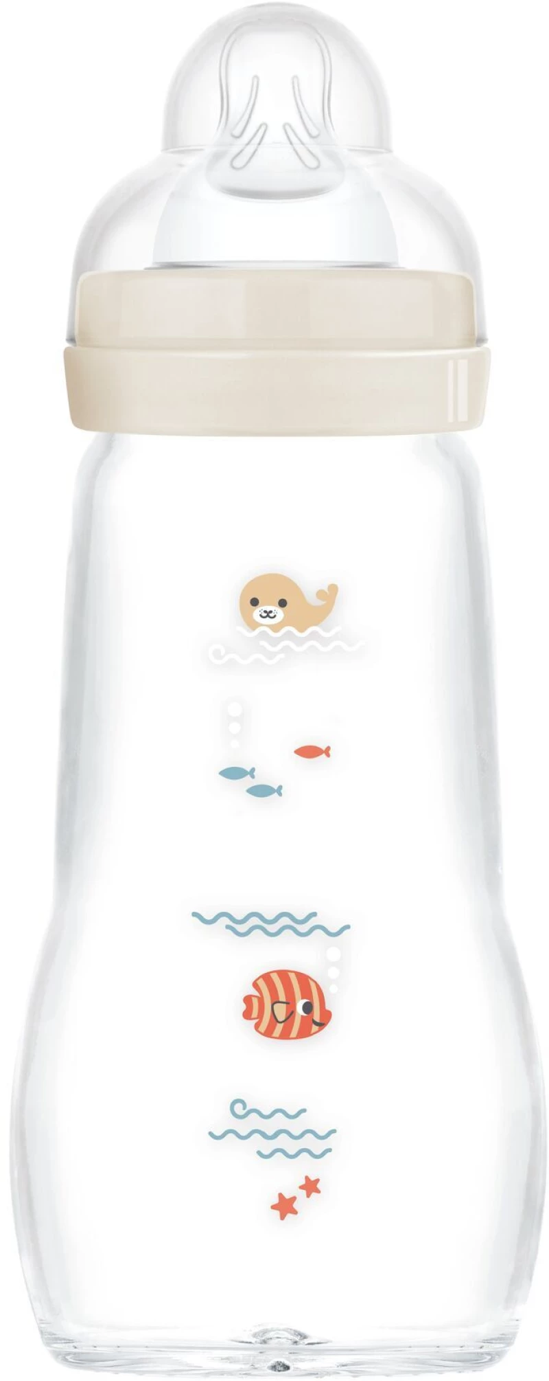 MAM - Feel Good Glass Bottle - Neutral - 260 ml / Baby and Children