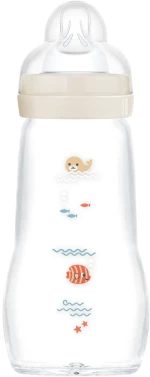 MAM - Feel Good Glass Bottle - Neutral - 260 ml / Baby and Children