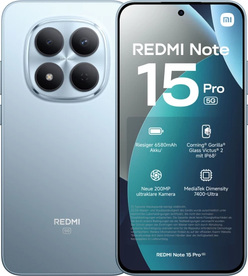 Xiaomi Redmi Note 15 Pro 5G (8GB/256GB) Glacier Blue
