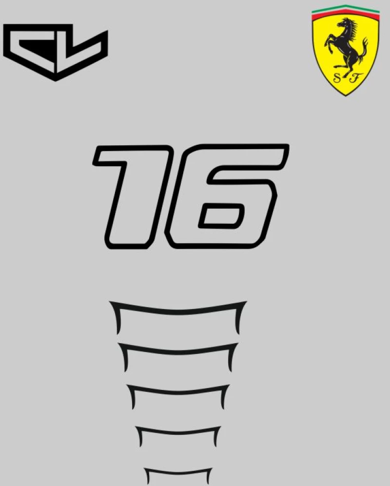 Charles Leclerc F1 Μαξιλάρι - White