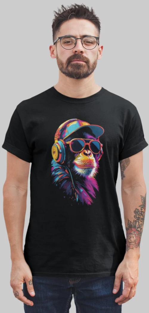 Funky Monkey T-Shirt - BLACK