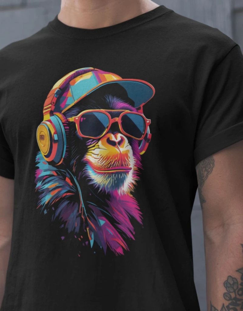 Funky Monkey T-Shirt - BLACK