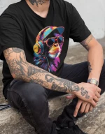 Funky Monkey T-Shirt - BLACK