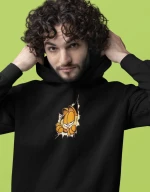 Garfield Φούτερ με Κουκούλα - BLACK