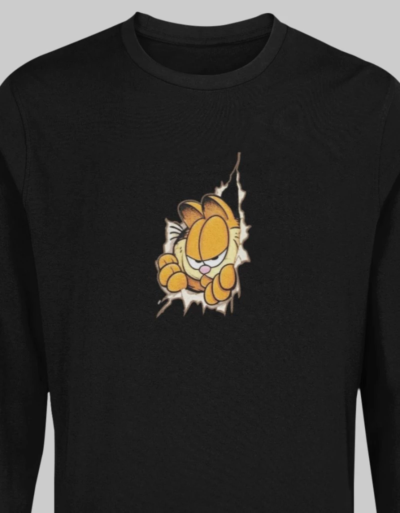 Garfield Μακρυμάνικο T-Shirt - BLACK