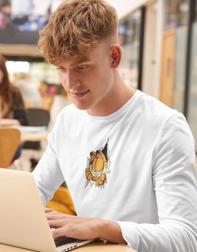 Garfield Μακρυμάνικο T-Shirt - BLACK