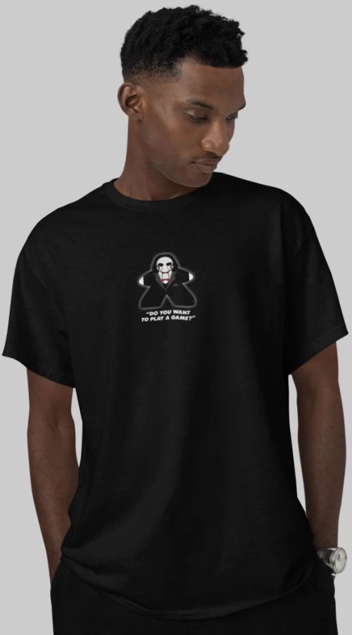 Jigsaw Meeple T-Shirt - BLACK