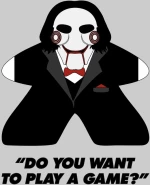 Jigsaw Meeple T-Shirt - BLACK