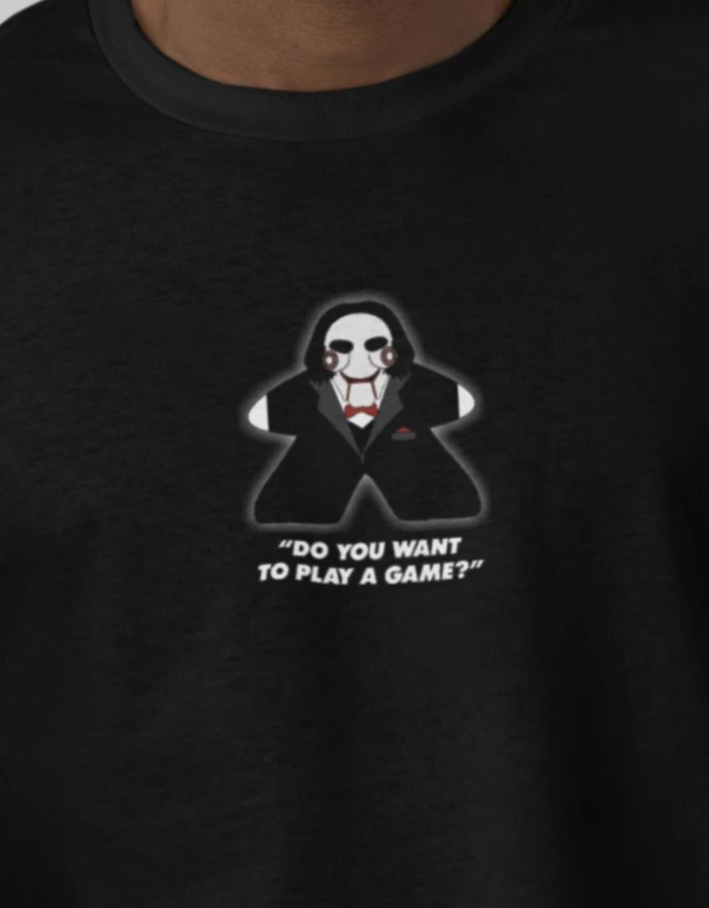 Jigsaw Meeple T-Shirt - BLACK