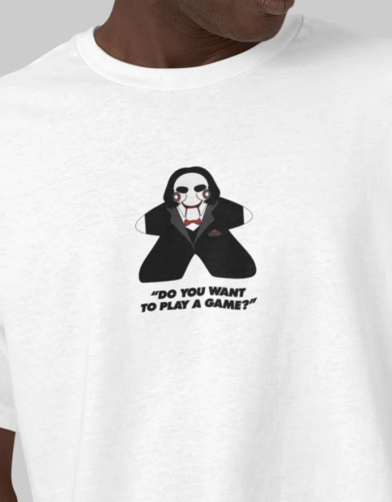 Jigsaw Meeple T-Shirt - BLACK