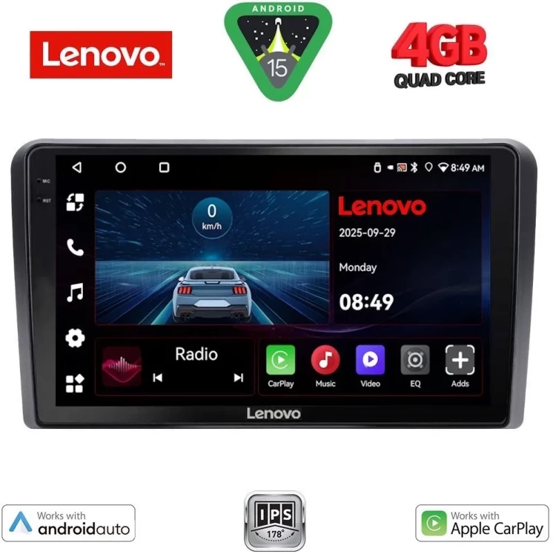 LENOVO LVE 8003_CPAA (9inc) MULTIMEDIA TABLET for AUDI A3 mod. 2003-2012 LENOVO LVE 8003_CPAA
