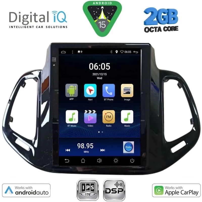 DIGITAL IQ BXF 5878_CPAA TESLA STYLE for JEEP COMPASS mod. 2017-2021 DIGITAL IQ BXF 5878_CPAA