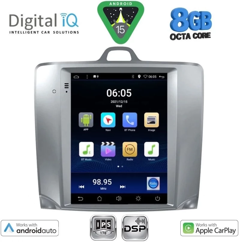 DIGITAL IQ BXF 7956_CPAA TESLA STYLE for FORD FOCUS mod. 2004-2011 DIGITAL IQ BXF 7956_CPAA
