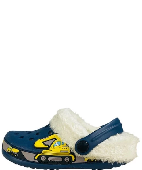 CHILDRENLAND LINED CLOG  CHI1524 BLUE/YELLOW