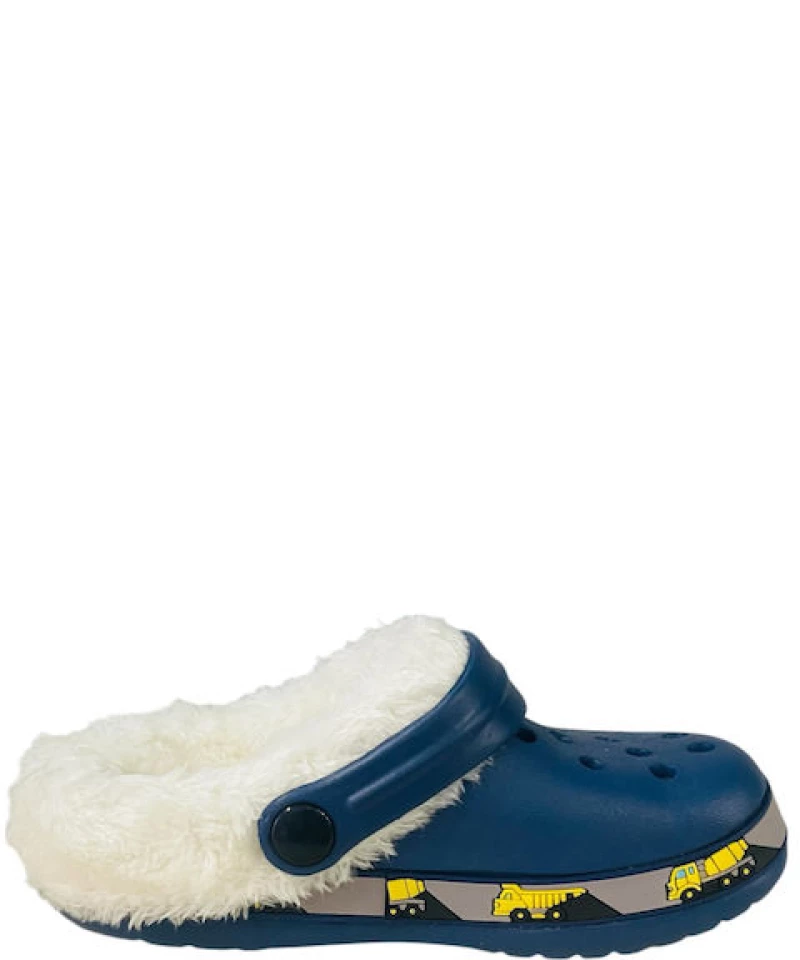 CHILDRENLAND LINED CLOG  CHI1524 BLUE/YELLOW