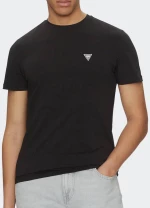 GUESS JOE SINGLE CREW NECK - ORGANIC LIGHT STRETCH JERSEY - U5GM11K6YW1-JBLK