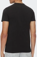 GUESS JOE SINGLE CREW NECK - ORGANIC LIGHT STRETCH JERSEY - U5GM11K6YW1-JBLK