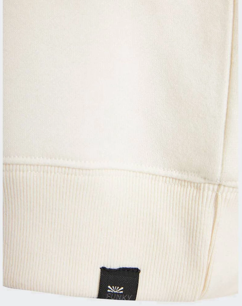 FUNKY BUDDHA Men's Crew Neck Sweater - FBM012-004-06-OFF-WHITE