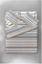 Σετ Παπλωματοθήκη Υπέρδιπλη 3 Τεμαχίων Saint Clair Doha Natural 225x245