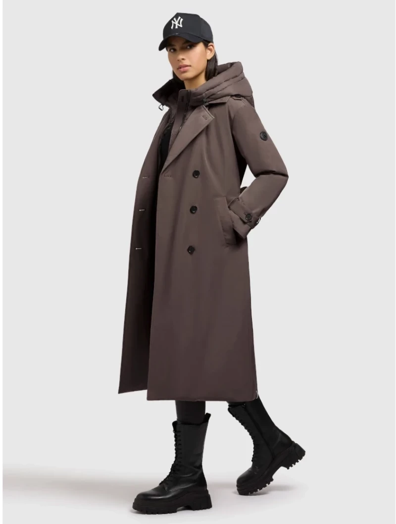 Khujo Woman Coat ELENA CITY TAUPE