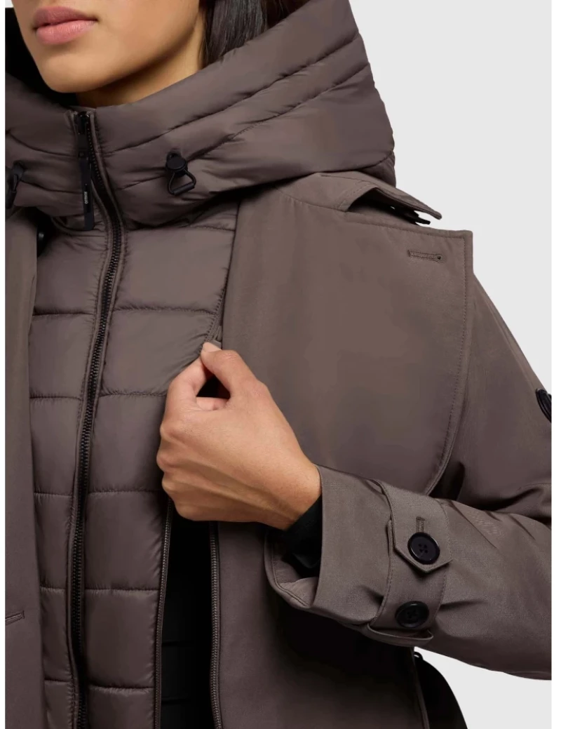 Khujo Woman Coat ELENA CITY TAUPE