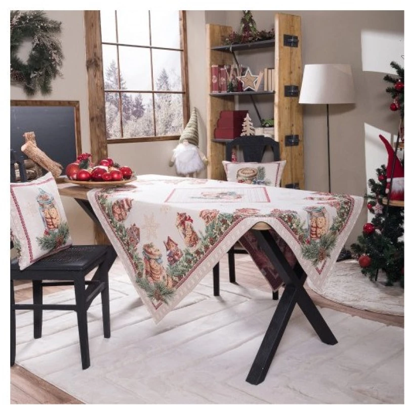 Χριστουγεννιάτικη Τραπεζομάντηλο Teoran Leoben - 140x180cm