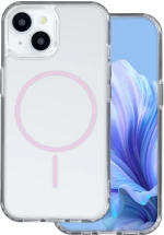 Σκληρή Θήκη Anti shock με Thin MagSafe για iPhone 13 Pro Max - Διάφανο / Ροζ