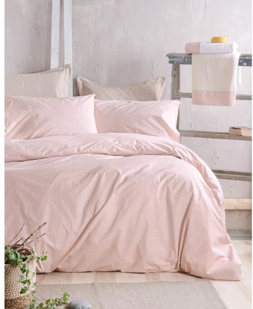 Σετ Σεντόνια King Size 4 Τεμαχίων Rythmos Sinclair Ροζ 260x280