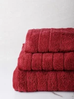Πετσέτα Προσώπου Anesis Cotton Pennie Μπορντό 50x100
